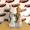 Silent Readers Abstract Resin Bookends Set of 2